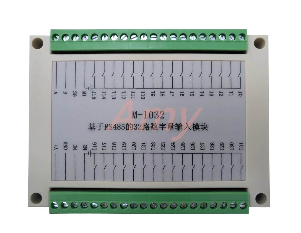 M-1032 Modbus based 32 channel isolated digital input module (universal type) 24VDC input