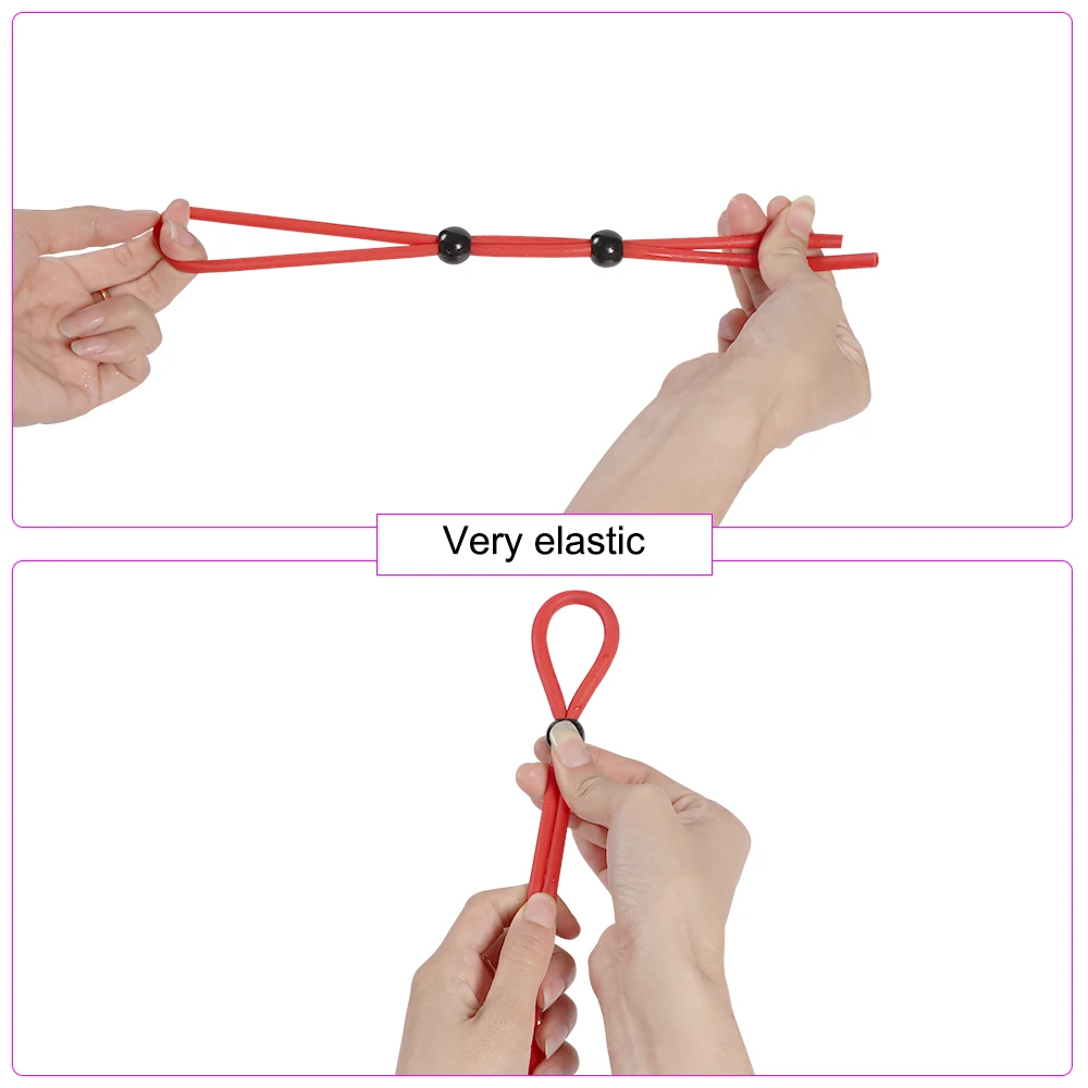 Adjustable Rope Cock Rings Scrotum Bind Penis Ring Sex Products for Male Delay Ejaculation Cock Ring for Men Lasting Penis Erect