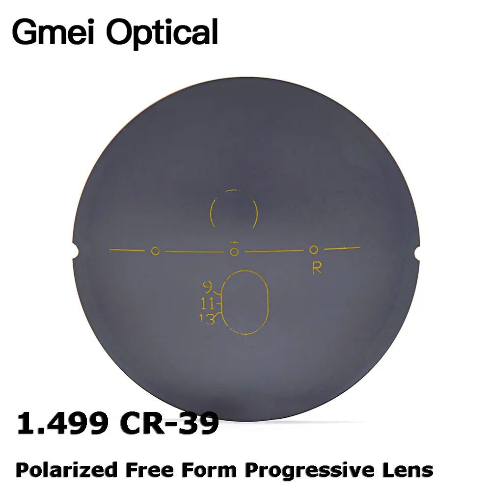 Gmei Optical 1.499 CR-39 Polarized Digital Free Form Progressive Sunglasses Lens Prescription Polarized Optical Lenses 4 Colors