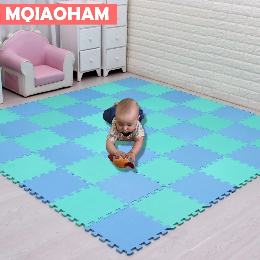 MQIAOHAM-tapis Puzzle en mousse EVA, tapis de jeu pour bébé, tapis de sol, tuiles d\'exercice bloquantes pour bébé, 18,24x29cm 0,8 cm d\'épaisseur