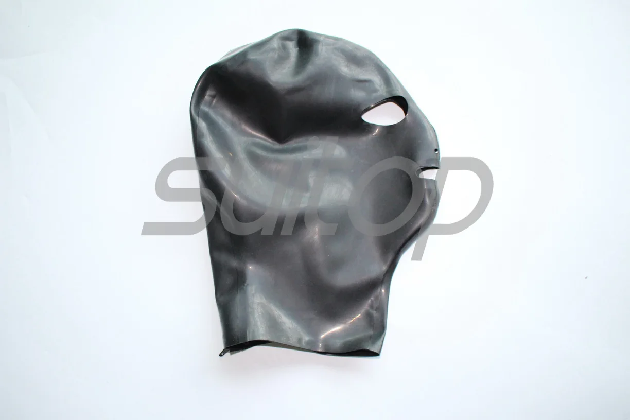 Heavy 0.6mm thickness Suitop fetish latex hood for women