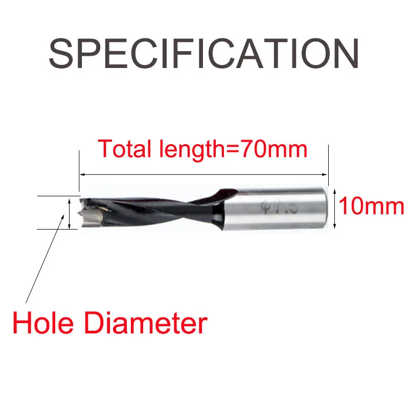 Tideway 1 Stück Holzbearbeitung Forstner Gang Bohrer Legierung Lochöffner 70 mm Gesamtlänge Fräser für Holz Hartmetall Reihenbohrkopf – Detail 10