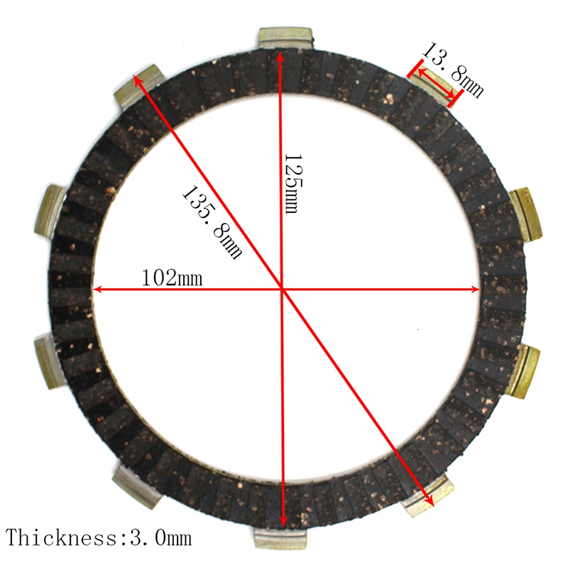 Road Passion 9pcs Motorcycle Clutch Friction Plates Kit For HONDA CB600F CB600 CB F CBR600 CBR 600 F2 F3 SJR SE CBR600F2