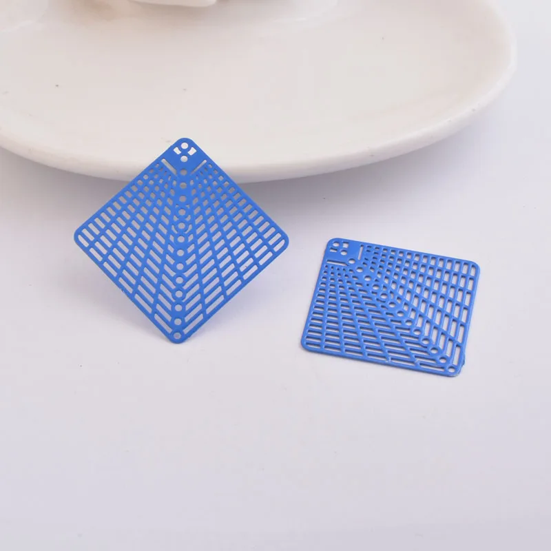 50 Stück AB1247 37*37mm Quadratische Anhänger Ohrring-Zubehör für Damen Bijoux Geometrisch – Detail 12