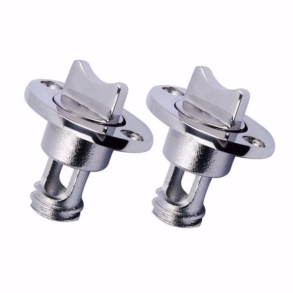 Boat Accessories 2Pcs Oval Garboard Drain Plug Stainless Steel Boat Fits 1'' Hole.Thread for 3/4''