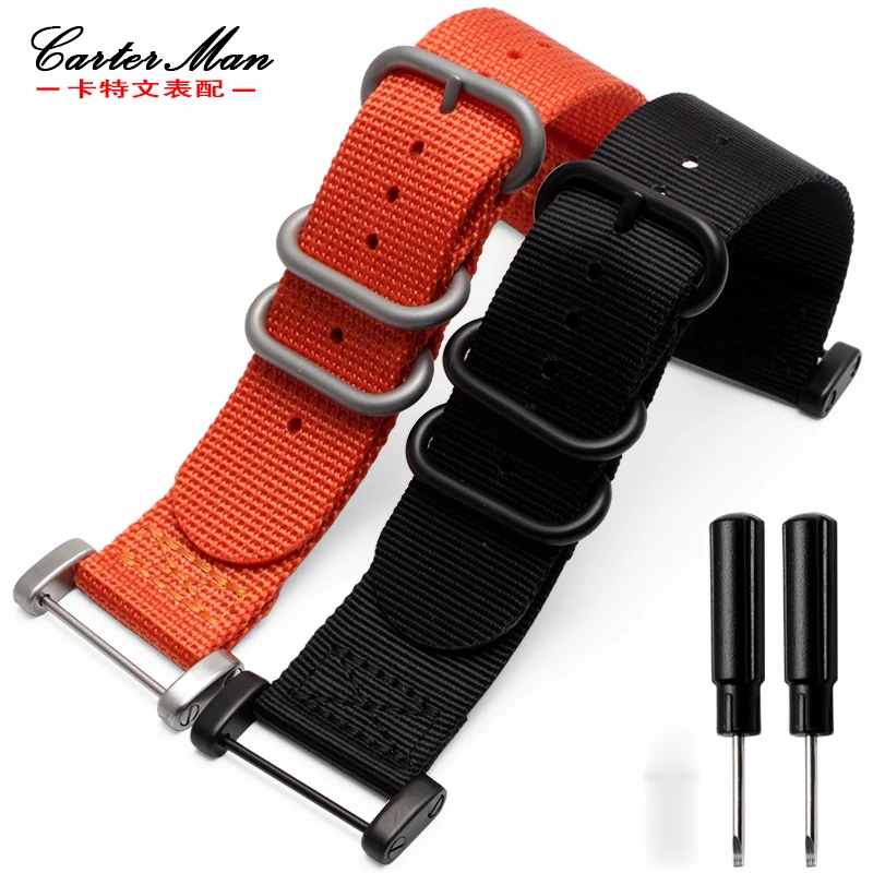 Watch accessories nylon strap pin buckle 24mm for Suunto core outdoor sports waterproof female bracelet men watchband gift tools