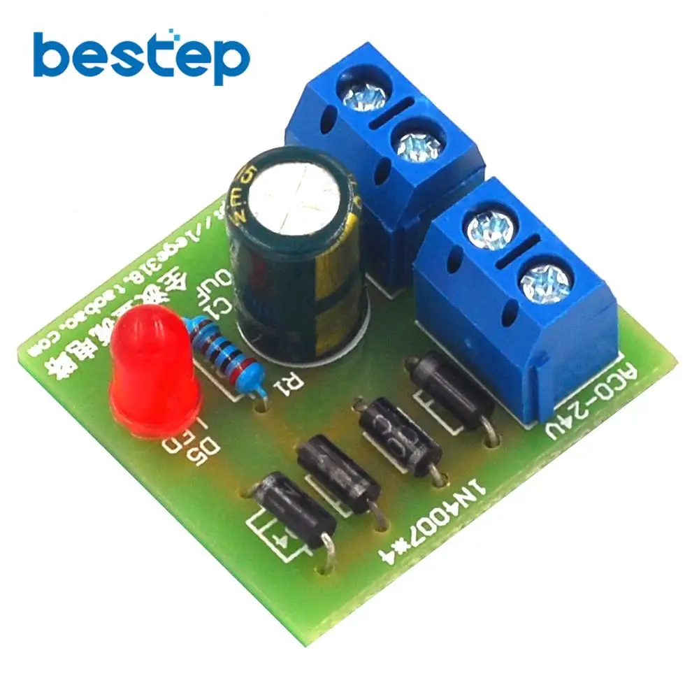 AC to DC 1N4007 Bridge Rectifier Converter Full Wave Rectifier Diy Kit Electronic PCB Board Module