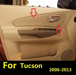 4pcs Microfiber Leather Door Panels Leather Covers For Hyundai Tucson 2006 2007 2008 2009 2010 2011 2012 2013 Car Interior