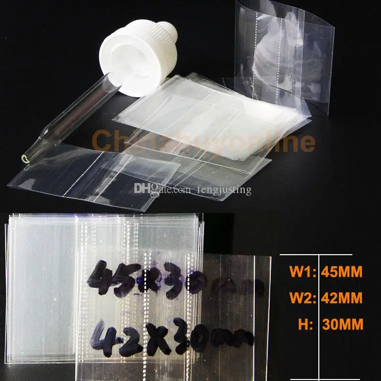 Heat pvc Shrink Wrap Film just for the caps of the Glass bottles 10ml 15ml 30ml E-liquid e-juice Glass dropper Bottle shrink tub