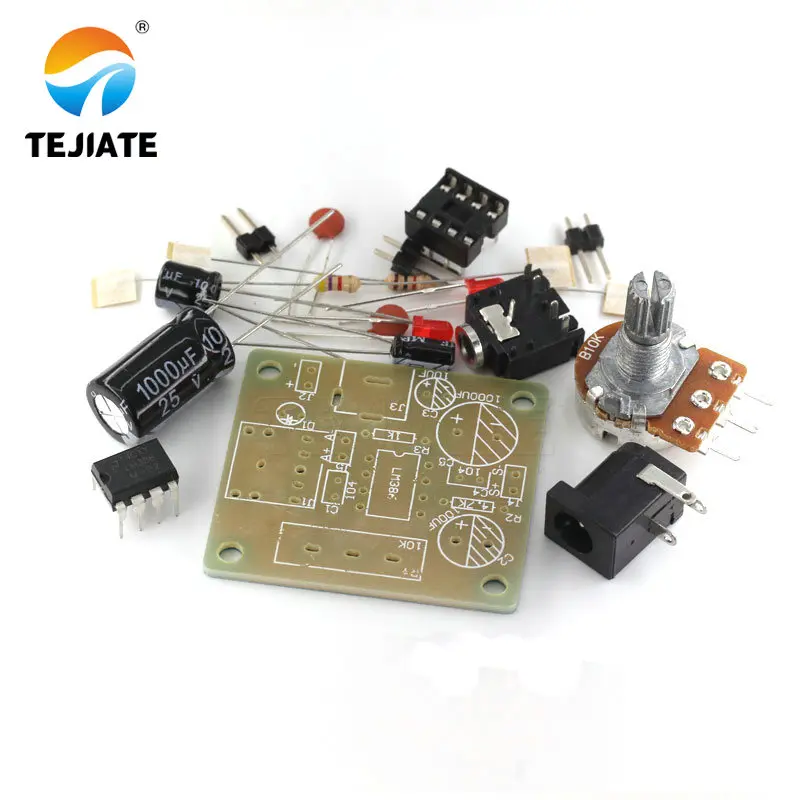 LM386 MINI Amplifier Board DIY Kit 3V-12V Power Amplifier Suit Electronic Fun Kits Beyond TDA2030 TEJIATE