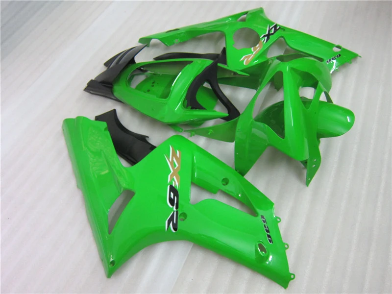 Customize ABS Fairing kit for Kawasaki Injection NINJA ZX 6R 2003 2004 zx6r 03 04 black green motorcycle fairings set HK3