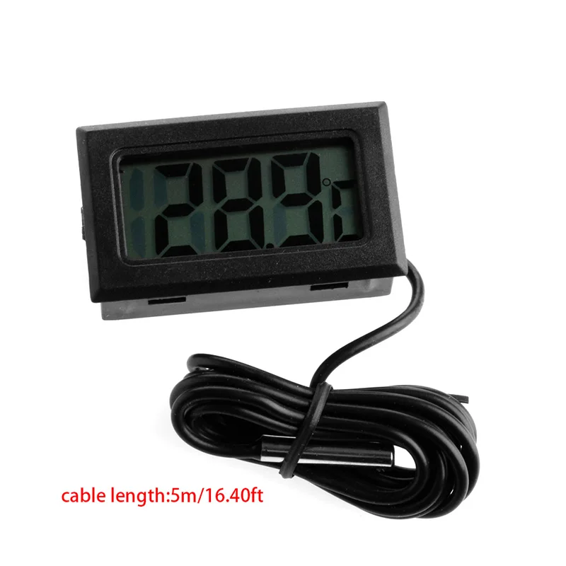 LCD Display Digital Thermometer Sensor for Fridge/Aquarium/Fish Tank 3/6/10/16FT Mar28