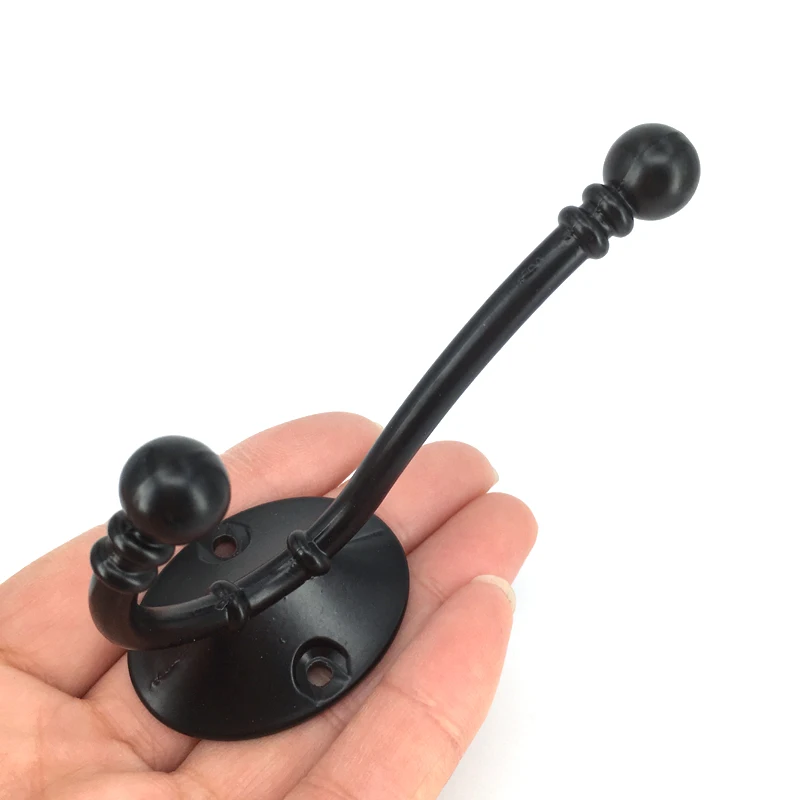 1x Bronze/Black Wall Mounted Clothes Hook Hat Hangers Wall Door Coat Bag Robe Hooks Hanger