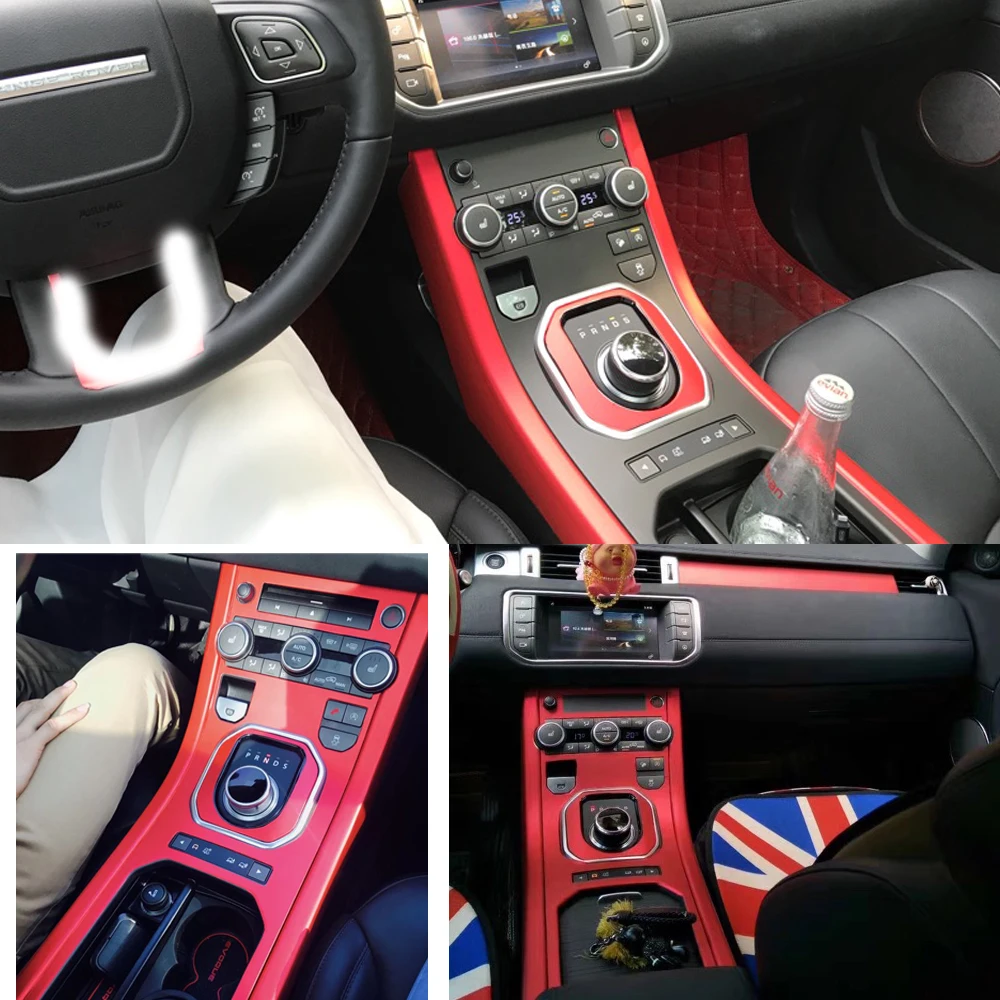 

Car-Styling 5D Carbon Fiber Car Interior Center Console Color Change Molding Sticker Decals For Land Rover Range Rover Evoque