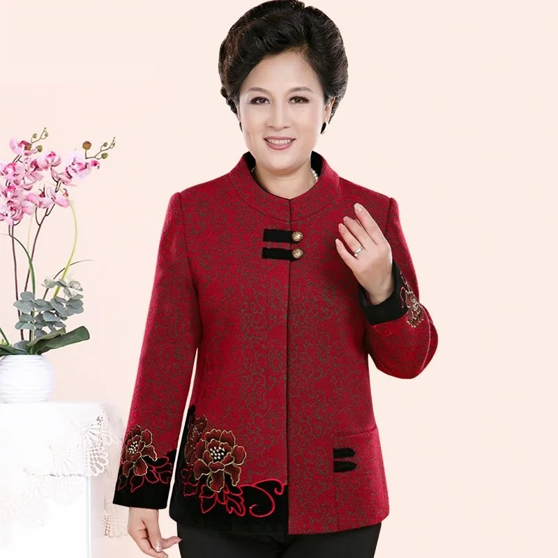 

Old-age outerwear female spring and autumn the elderly women's autumn outerwear cardigan