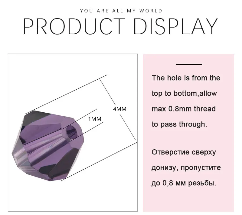 Kaufen Sie 1 und erhalten Sie 1 gratis: 4mm glänzende Kristallperlen, Bicone-Perlen, Glasperlen, lose Spacer-Perlen für Armbänder, DIY-Schmuckherstellung, 200 Stück – Detail 6