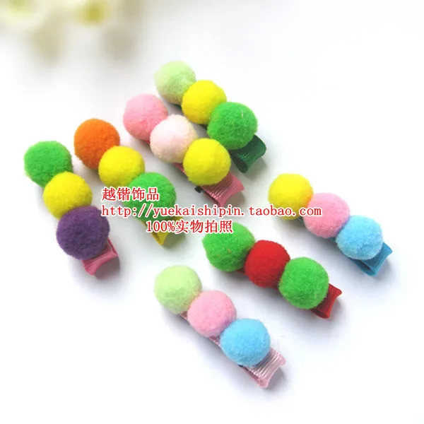 Pet accessory multicolour hairpin dogs ball side-knotted clip bangs clip 50pcs/lot