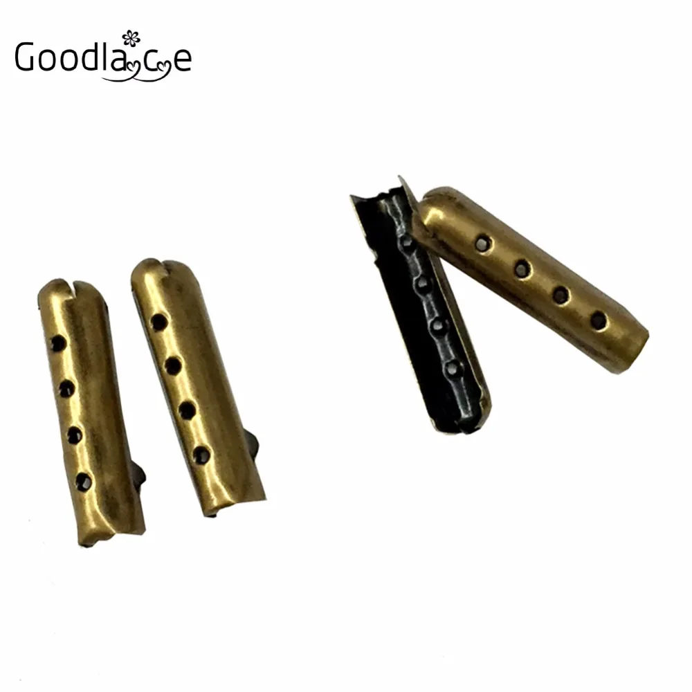 20 PCS Set Metal Aglets DIY Shoelaces Repair Shoe Lace Tips Replacement Head