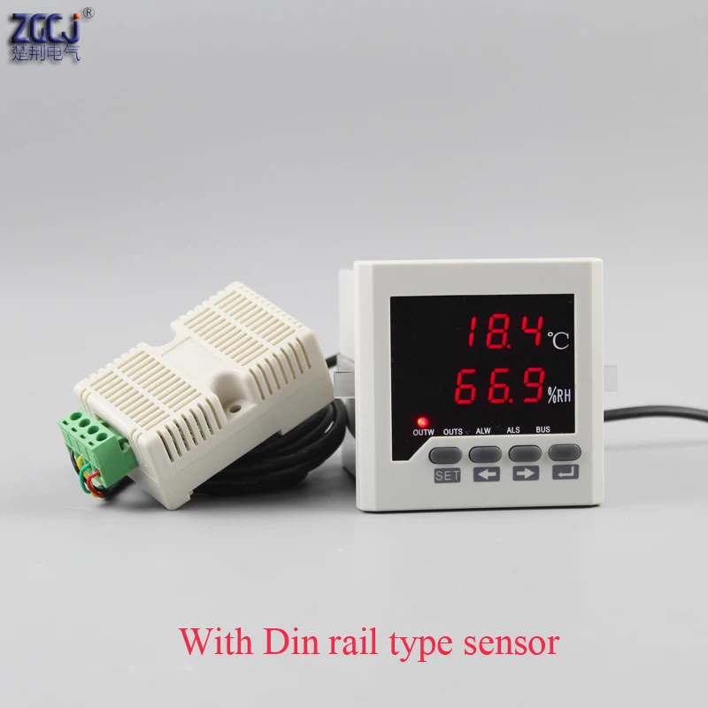 0.0~99.9%RH, -40~120 Celsius Intelligent digital temperature and humidity controller with sensor thermostat and Hygrometer