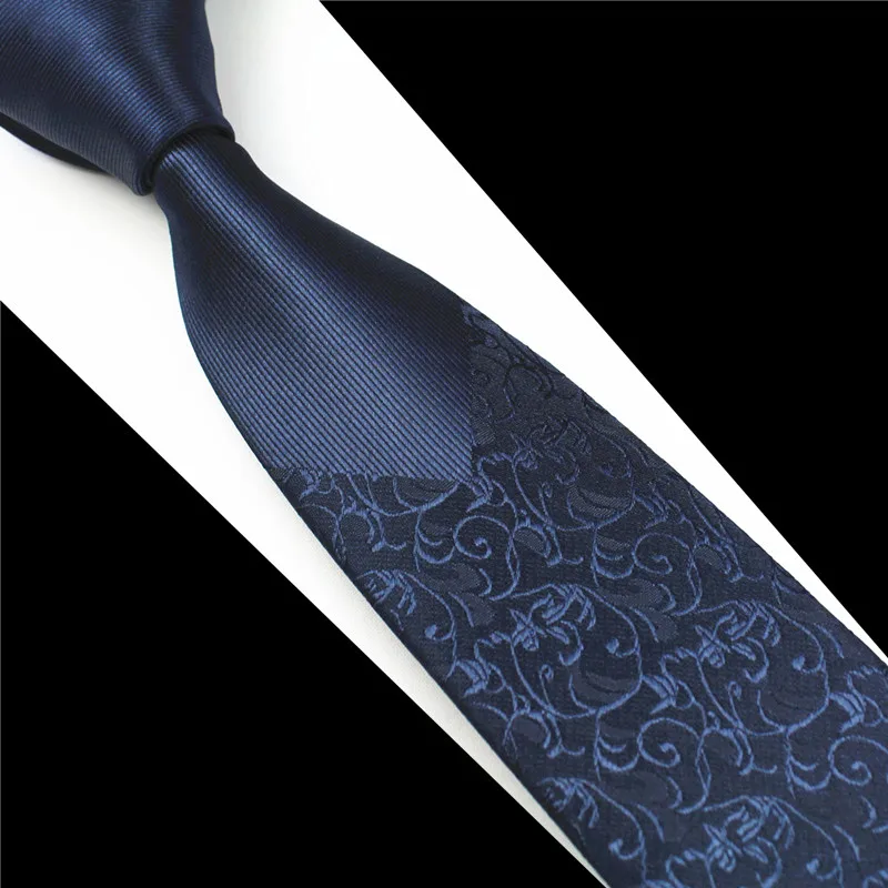 GUSLESON New Skinny Mens Ties Luxury Man Floral Dot Neckties Hombre 6 cm Gravata Slim Tie Classic Business Casual Tie For Men