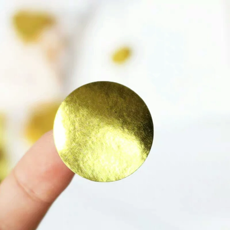 100PCS Gold Blank Empty Handmade Cake Packaging Sealing Label DIY Gift Sticker