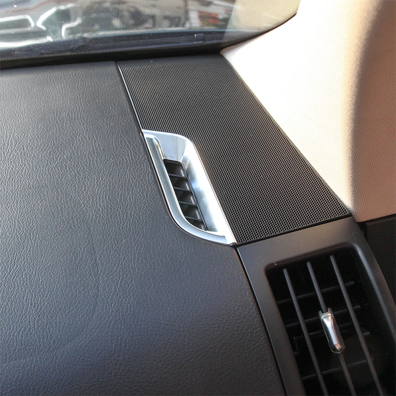2 Pcs For Land Rover Freelander 2 2008-2015 ABS Chrome Dashboard AC Vent Outlet Frame Cover Trim Accessories Car Styling