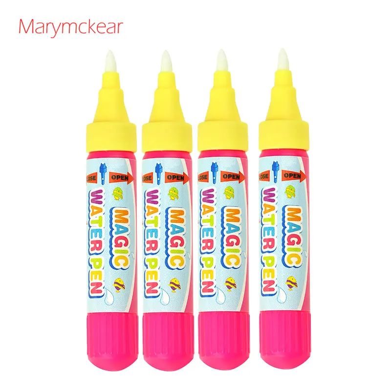 Magic Water Drawing Pen for Kids, sem tinta, sem produtos químicos, pintura Mat, livro, ferramenta de aprendizagem educacional, vermelho, azul, 2 tamanhos