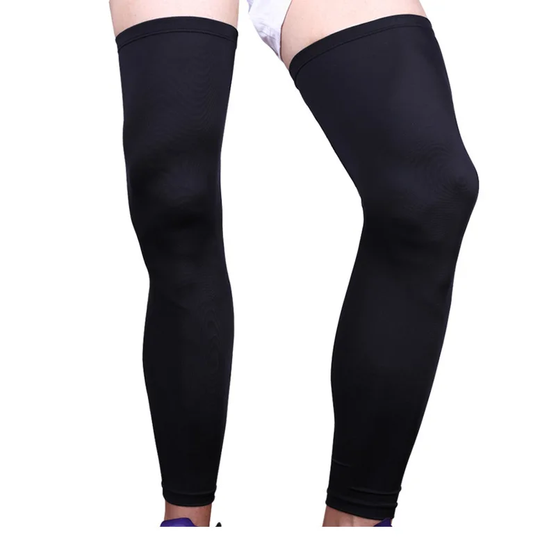 2 pcs/pair super elastic lycra basketball knee pad support  brace football leg calf thigh compression sleeve sports safety