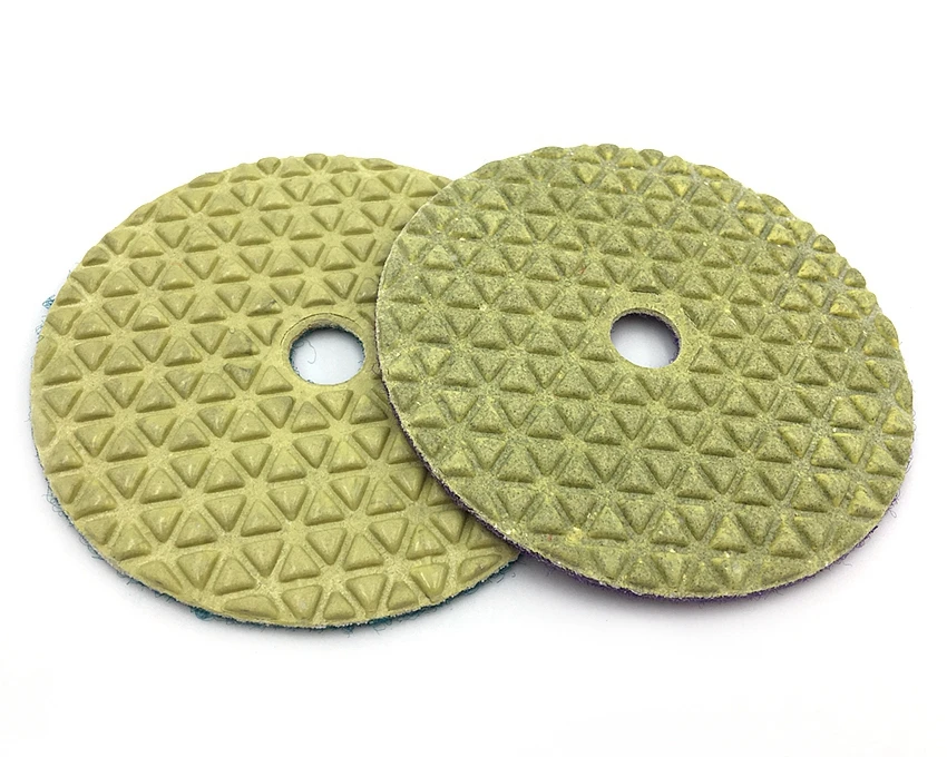 RIJILEI 6 Stück/Set 100mm Trockenpolierpads 4 Zoll Steinpolierpads Marmorschleifscheiben für Granit-Betonböden – Detail 6