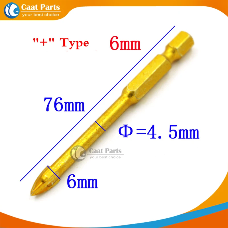 High Quality!  Titanium Coated Glass Drill Bits Set 