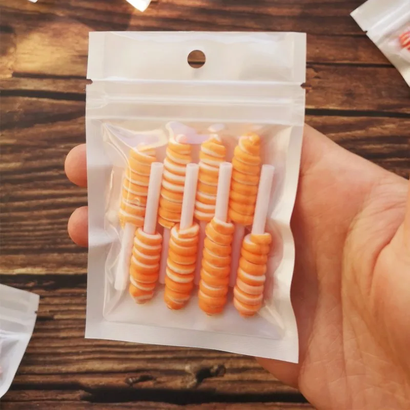 8 Stück Cabochons aus Kunstharz mit flacher Rückseite, Pastell-Konfetti-Charms, Süßigkeiten, Lutscher, Süßigkeiten, weicher Ton für Kinder, DIY-Telefondekoration – Detail 5