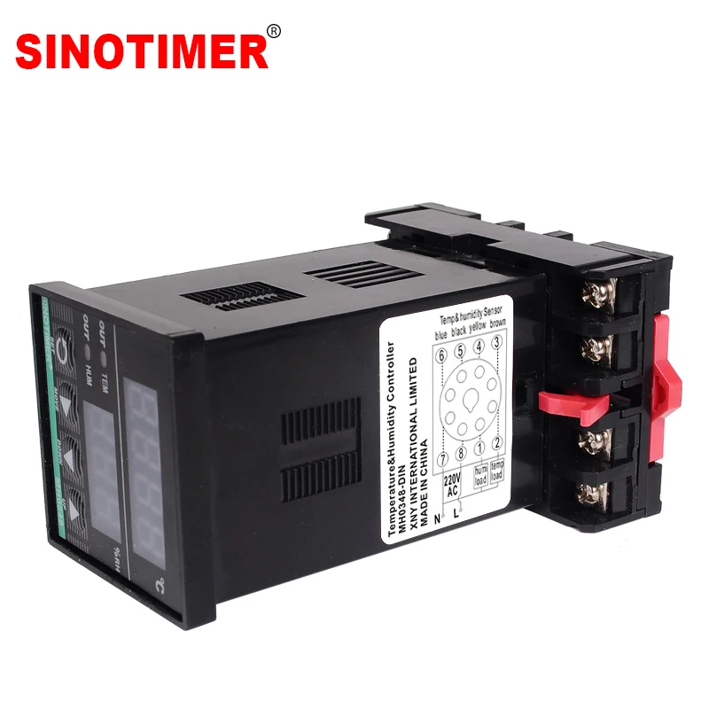 DIN Rail Digital Humidity Controller with 3M UL Listed Cables and Combined Humidity and Temperature Sensor