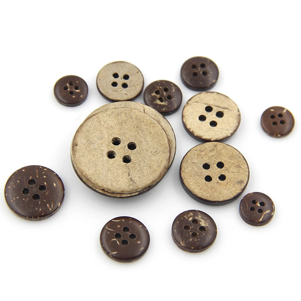

Natural Coconut Material Sweater Button, Four Holes, NK106, 20Pcs per Pack