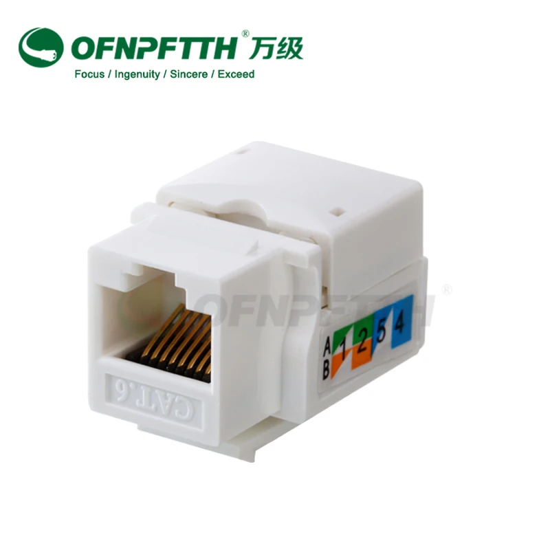 CAT6 UTP Keystone Martinetti 90 Gradi 8P8C Spina Modulare