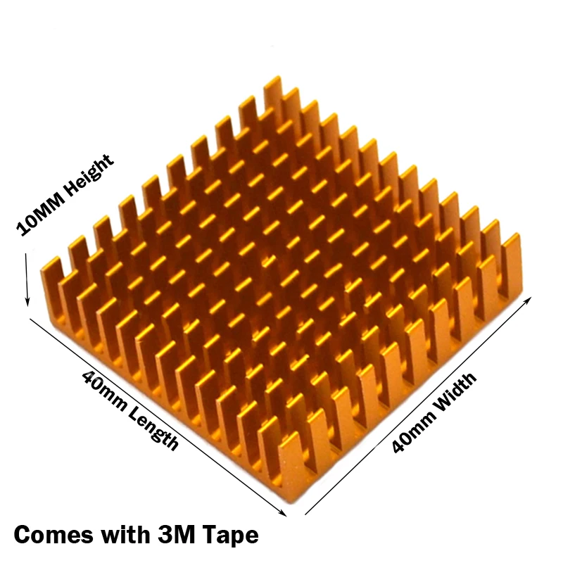 10Pcs Gdstime 40mm heatsink 40 x 40 x 10mm 11mm Aluminum CPU CPU Card Cooling Cooler Heat Sink Heatsink