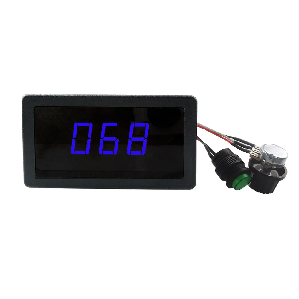 Adjustable DC 6V-30V 12V 24V MAX 8A 16kHz PWM DC Motor Speed Controller W/ Digtal Blue LED Display CV Governor Switch