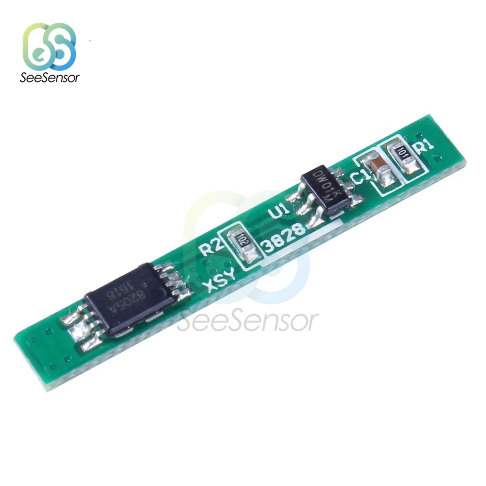 10Pcs 1S 3.7V 2.5A Lithium Battery Protection Board Polymer BMS PCM PCB Over Charge Discharge Li-ion Protect Module