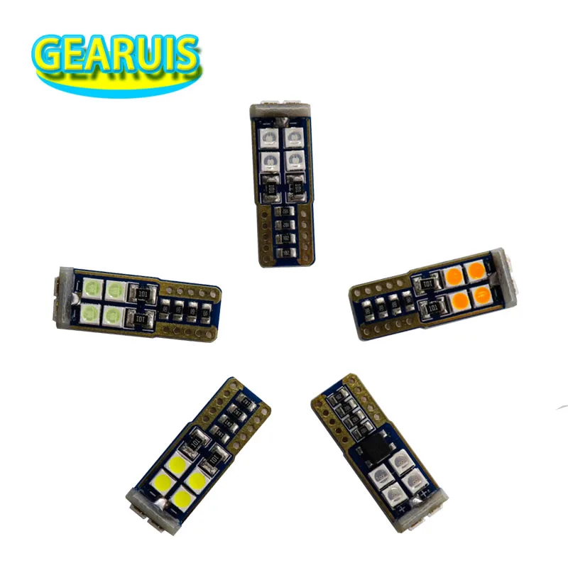 

10/100 шт., светодиодсветодиодный лампы T10 canbus 10 SMD 3030 1,8 W 194 168 W5W 12 В