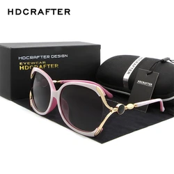 HDCRAFTER Luxury Brand Polarized Sunglasses Women Designer Cat Eye Sun Glasses for Women oculos de sol with Original Box