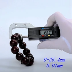 0-25.4mm Digital Horizontal Thickness Gauge 0.01mm Jewelry Pearl Ruler Round Diameter Metal Measuring Thickness Meter Micrometer