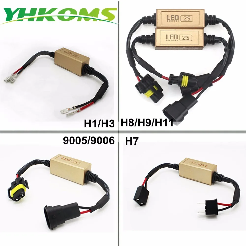 YHKOMS H4 H7 LED Canbus Decoder H1 H3 9005 H 9006 H8 H11 Error Free For LED Car Headlight Warning Canceller No Flickering