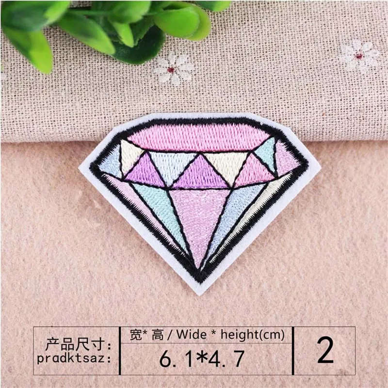 بقع كرتونية مطرزة للملابس ، مكواة على زينة ، ألماس ، عين قوس قزح ، حب ، قنفذ ، متفجرات ، بقع رخيصة تصنعها بنفسك ، 10- #4