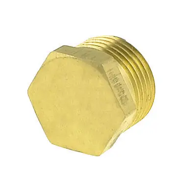 Messing Internen Hex Kant 3/8 "PT Gewinde Rohr Stecker Fitting Gold Ton