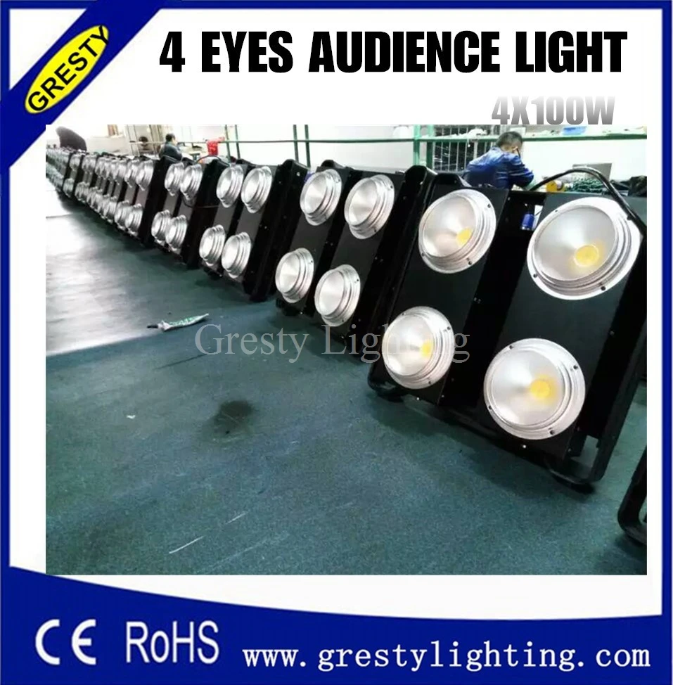 Free Shipping ( 2 pcs / lot ) 4*100W COB 4 Eyes LED Blinder Light