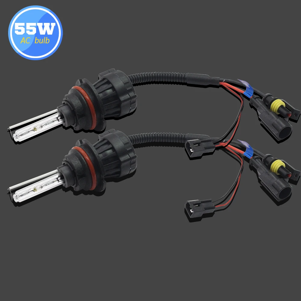 Buildreamen2 55W 9007 HB5 Hi/Lo Beam Bi Xenon Bulb 3000K-12000K 12V Car Headlight Lamp HID Controller Relay Harness Cable Wire