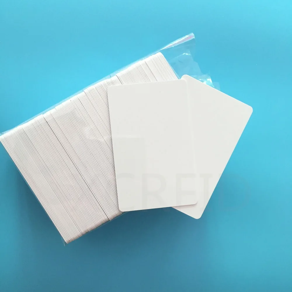 20PCS 방수 13.56mhz HF RFIC 카드 S50 칩 빈 잉크젯 플라스틱 PVC 카드