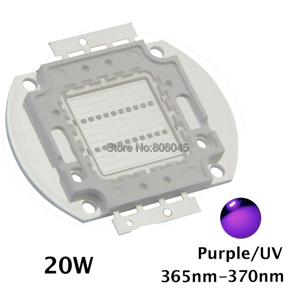 

20W High Power LED UV Ultra Violet Purple Light Chip 365nm-370NM,380nm-385nm,395nm-400nm,420nm-425nm LED Light Source EPILEDs