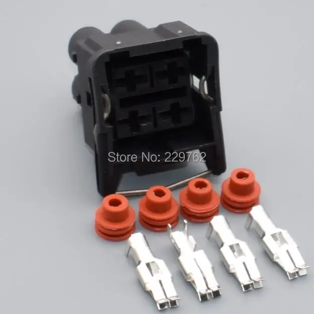 Shhworldsea 4 pin 6.3mm  auto CAR waterpfoof connector plastic housing plug connector with terminal 357941165 357 941 165 for vw