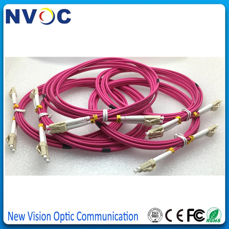 30Pcs LC-LC Multi-Mode MM OM4 40G Duplex DX Fiber Optical Patch Cord,LC/UPC-LC/UPC 10M 15M OM3-550 Fiber Optic Jumper