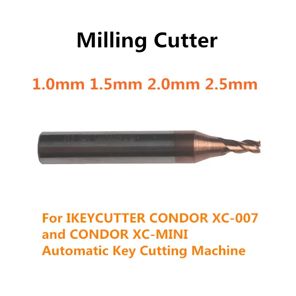 Original Milling Cutter 1.0mm 1.5mm 2.0mm 2.5mm for IKEYCUTTER CONDOR XC-007 and CONDOR XC-MINI Automatic Key Cutting Machine